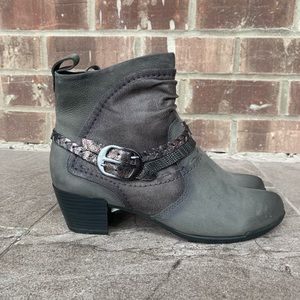 Genuine leather ankle booties size 7 NWT